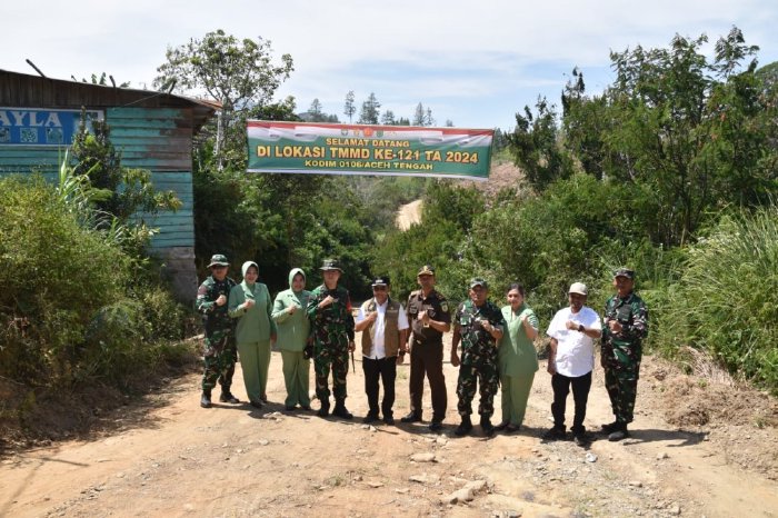 Penjabat Bupati Aceh Tengah Membuka Kegiatan TMMD ke-121 Tahun 2024 di Kecamatan Bintang