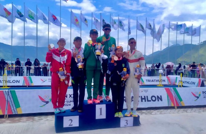 Atlet Jawa Timur Dominasi Hari Kedua Cabor Triathlon PON XXI Aceh-Sumut di Takengon Aceh Tengah