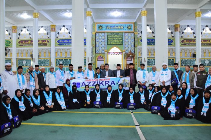 Bupati Aceh Tengah Lepas 50 Jamaah Umrah Azzikra di Masjid Agung Ruhama